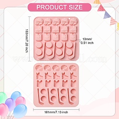 DIYクラフト用ホッケーテーマシリコン型2個  ピンク  18.3x18.1x1.3cm&nbsp;ST-CJ0007-79