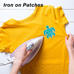 16Pcs 2 Style Polyester Computerized Embroidery Iron on/Sew on Patches&nbsp;PATC-DC0001-01