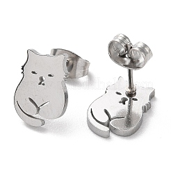 Non-Tarnish 304 Stainless Steel Stud Earrings&nbsp;EJEW-B022-03P