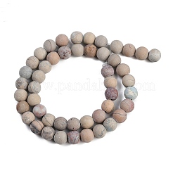 Natural Aqua Terra Jasper Beads Strands&nbsp;G-N0128-48F-8mm