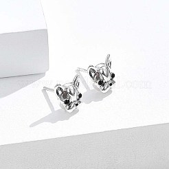 Anti-Tarnish Rhodium Plated 925 Sterling Silver Stud Earrings&nbsp;STER-BB72117