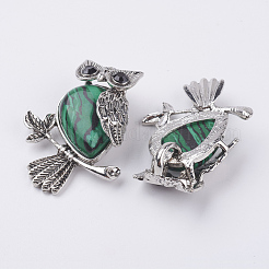 Natural Malachite Pendants&nbsp;G-E442-01N