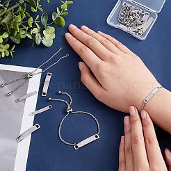 DIY Blank Rectangle Link Slider Bracelet Making Kit&nbsp;STAS-UN0039-30