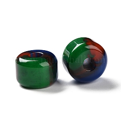 レジンヨーロピアンビーズ  大穴ビーズ  コラム  カラフル  17.5x25x25mm  穴：7.5mm&nbsp;RESI-U009-01B-02