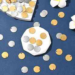 60Pcs 2 Colors Ion Plating(IP) 304 Stainless Steel Charms&nbsp;STAS-FS0002-09
