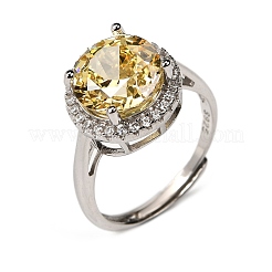 Adjustable 925 Sterling Silver Micro Pave Cubic Zirconia Cuff Rings for Women&nbsp;RJEW-F183-01B-02
