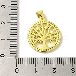Brass Micro Pave Cubic Zirconia Pendants&nbsp;KK-Z042-25G-05