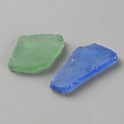 すりガラスのカボション  ナゲット  ミックスカラー  20~50x17.5~26x4mm&nbsp;GLAA-WH0038-72