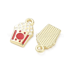 合金エナメルチャーム  ポップコーンのチャーム  長持ちメッキ  ゴールドカラー  17x10x2mm  穴：1.8mm&nbsp;FIND-D044-14G