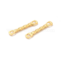 201 ステンレススチールリンクコネクター  ツイストバーリンク  ゴールドカラー  15x1.3x1mm  穴：1.2mm&nbsp;STAS-B011-02B-G