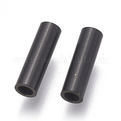 304ステンレスチューブビーズ  イオンプレーティング（ip）  電気泳動黒  10x3mm  穴：2mm&nbsp;STAS-F224-01B-D