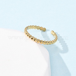 304 Stainless Steel Open Cuff Rings for Women&nbsp;RJEW-K309-11A-G