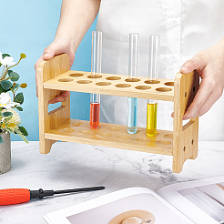 Bamboo Multi-Use Cylinder Tube Display Racks&nbsp;AJEW-WH0596-177A