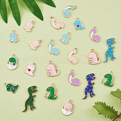 30Pcs 15 Style Alloy Enamel Pendants&nbsp;ENAM-SZ0002-84