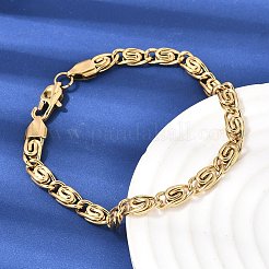 304 Stainless Steel Swirl  Link Bracelets for Women&nbsp;BJEW-K240-11G