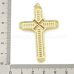 Rack Plating Brass Pave Cubic Zirconia Pendants&nbsp;KK-U029-02G-02