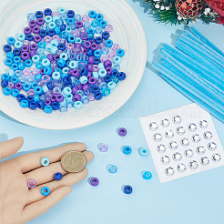 DIYキット  アクリルラインストーンステッカー付き  DIYのぬいぐるみスティック  プラスチックビーズ  バレル  ミックスカラー  300x5mm&nbsp;DIY-SC0032-47