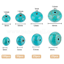 200Pcs 5 Styles Synthetic Turquoise Beads&nbsp;TURQ-PH0001-07