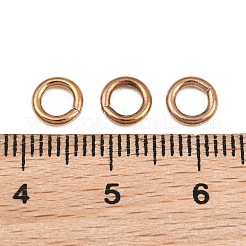 304ステンレススチールオープン丸カン  イオンプレーティング（ip）  ローズゴールド  6x1.2mm  内径：3.8mm  17ゲージ&nbsp;SA-CBAF81C-01J-RG