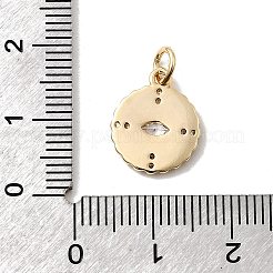 Brass Micro Pave Cubic Zirconia Charms&nbsp;KK-H089-31G-03