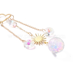 Hanging Crystal Aurora Wind Chimes&nbsp;HJEW-Z003-07