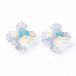 Electroplated Glass Charms&nbsp;EGLA-N006-013D