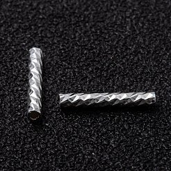 段ボール真鍮チューブビーズ  長持ちメッキ  925銀メッキ  10x1.5mm  穴：0.7mm&nbsp;KK-H759-28A-S