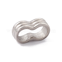 変色しない304ステンレススチール製リンクリング  無限大  ステンレス鋼色  4.5x15x8.5mm  内径：12x5.5mm&nbsp;STAS-E172-01P-03