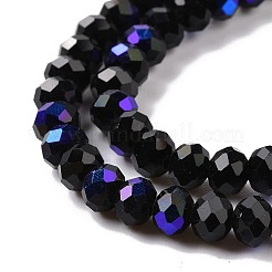 Electroplate Opaque Solid Color Glass Beads Strands&nbsp;EGLA-A044-P4mm-L18
