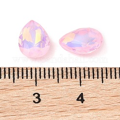 ガラスカボション  多面カット  ティアドロップ  パールピンク  10x7x4mm  72個/セット&nbsp;GLAA-N0028-07E