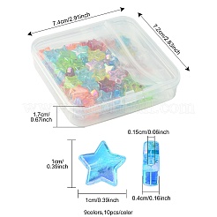90Pcs 9 Colors Eco-Friendly Transparent Acrylic Beads&nbsp;TACR-FS0001-63