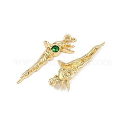 Brass Enamel Pendants&nbsp;KK-L240-08G