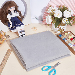 ポリエステル人形の皮の生地  服装アクセサリー  diyの枕の漫画のおもちゃのため  グレー  1500x1000mm&nbsp;DIY-WH0435-48E