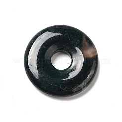 天然苔瑪瑙のペンダント  ドーナツ/パイディスクチャーム  29.5x5.5mm  穴：7.3~8.3mm&nbsp;G-I331-01K