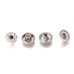 304ステンレススチールスナップボタン  衣服のボタン  ステンレス鋼色  15mm&nbsp;STAS-WH0014-06C