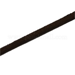 スエード調コード  フェイクレース  ココナッツブラウン  4x1.5mm  約5.46ヤード（5m）/ロール&nbsp;X-LW-R003-4mm-7