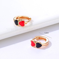 Fashionable Heart Brass Hoop Earrings&nbsp;SE4766