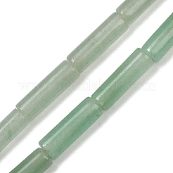 天然石グリーンアベンチュリンビーズ連売り  チューブ  12~13x4~4.5mm  穴：1mm  約31個/連  15.67''（39.8センチメートル）&nbsp;G-G202-B02-01