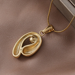 316 Surgical Stainless Steel with Imitation Pearl Oval Shape Pendant Necklaces for Women&nbsp;AT3261