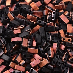 MIYUKIハーフティラビーズ  日本製シードビーズ  2の穴  （htl4562)サンセットマット  5x2.3x1.9mm  穴：0.8mm  約250PCS /ボトル  10 G /ボトル&nbsp;SEED-JP0008-HTL4562