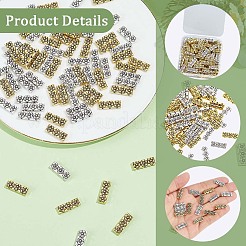 100Pcs 2 Colors Tibetan Style Alloy Multi-Strand Links&nbsp;FIND-SC0022-72