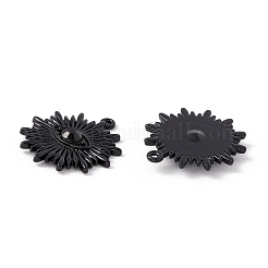 ハロウィーン合金ペンダント  黒い樹脂で  ナザールボンジュウ  電気泳動黒  27.5x25x4.5mm  穴：1.6mm&nbsp;FIND-G024-05EB