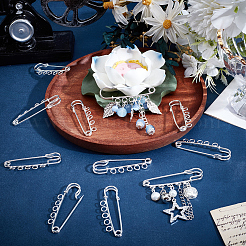 30Pcs Iron Brooch Findings&nbsp;FIND-SC0020-15S