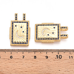 Brass Micro Pave Cubic Zirconia Pendants&nbsp;KK-U055-06A-01