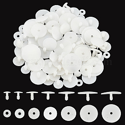 60セット7スタイルのプラスチック人形ジョイント  ワッシャー付き  DIYクラフトぬいぐるみテディベアアクセサリー  ホワイト  60のセット/袋&nbsp;DOLL-PH0001-15