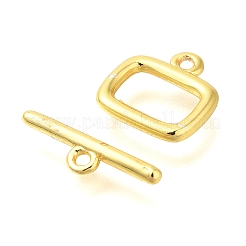 真鍮製マンテル  長方形  ゴールドカラー  矩形：10.5x10.5x1.5mm  穴：1.2mm  バー：4x15mm  穴：1.2mm&nbsp;KK-B121-05G