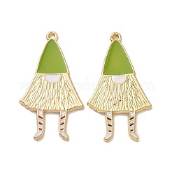 Christmas Theme Rack Plating Alloy Enamel Pendants&nbsp;PALLOY-O109-41LG