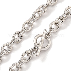 Twist Oval Brass Cable Chain Necklaces for Women&nbsp;NJEW-G084-05P