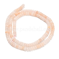 天然石ピンクアベンチュリンビーズ連売り  ロンデル  4x2mm  穴：0.9mm  約160~162個/連  14.96~15.16インチ（38~38.5cm）&nbsp;G-Z110-B26-2x4mm