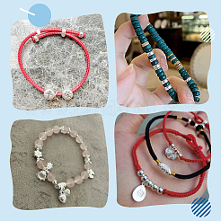 24個、6スタイル、925スターリングシルバースペーサービーズ  ドーナツ＆ロンデル  銀  3~8x1.5~4.5mm  穴：1~3.5mm  4個/スタイル&nbsp;STER--PH0001-25
